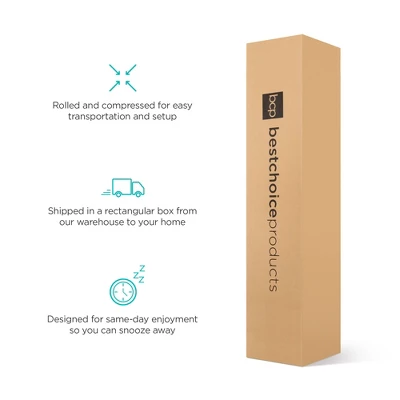 Best Choice Products 10in Dual Layered Memory Foam Mattress W/ CertiPUR-US Certified Foam - Image 5