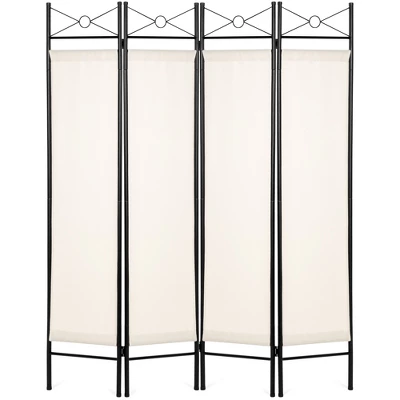 Best Choice Products 6ft 4-Panel Folding Privacy Screen Room Divider Decoration Accent W/ Steel Frame - Image 7
