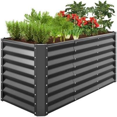 Best Choice Products 4x2x2ft Outdoor Metal Raised Garden Bed, Planter Box For Vegetables, Flowers, Herbs - Image 7