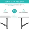 Best Choice Products 6ft Plastic Folding Table, Indoor Outdoor Heavy Duty Portable W/ Handle, Lock For Picnic