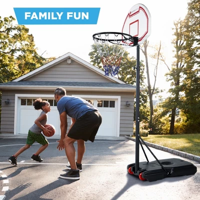 Best Choice Products Kids Height-Adjustable Basketball Hoop, Portable Backboard System W/ 2 Wheels - Image 3