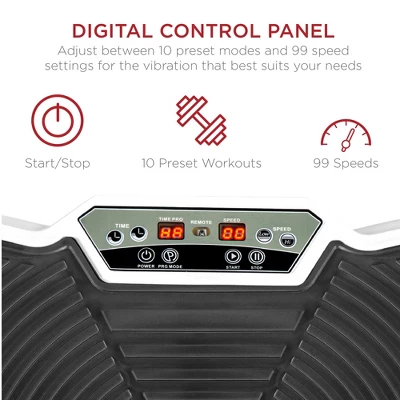 Best Choice Products Vibration Plate Exercise Machine Full Body Fitness Platform W/ Resistance Bands