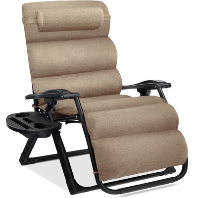 Best Choice Products Oversized Zero Gravity Chair, Folding Recliner W/ Removable Cushion, Side Tray - Image 10