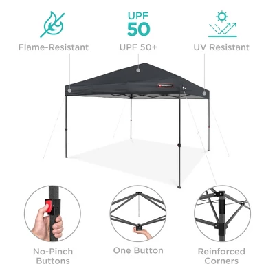 Best Choice Products 10x10ft Easy Setup Pop Up Canopy Instant Portable Tent W/ 1-Button Push, Carry Case - Image 3