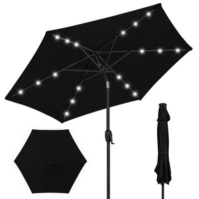 Best Choice Products 7.5ft Outdoor Solar Patio Umbrella For Deck, Pool W/ Tilt, Crank, LED Lights - Image 10