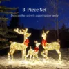 Best Choice Products 3-Piece Lighted Christmas Deer Set Outdoor Yard Decoration With 360 LED Lights, Stakes