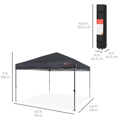 Best Choice Products 10x10ft Easy Setup Pop Up Canopy Instant Portable Tent W/ 1-Button Push, Carry Case - Image 5