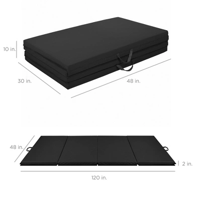 Best Choice Products 10ftx4ftx2in Folding Gymnastics Mat 4-Panel Exercise Workout Floor Mats W/ Handles - Image 6